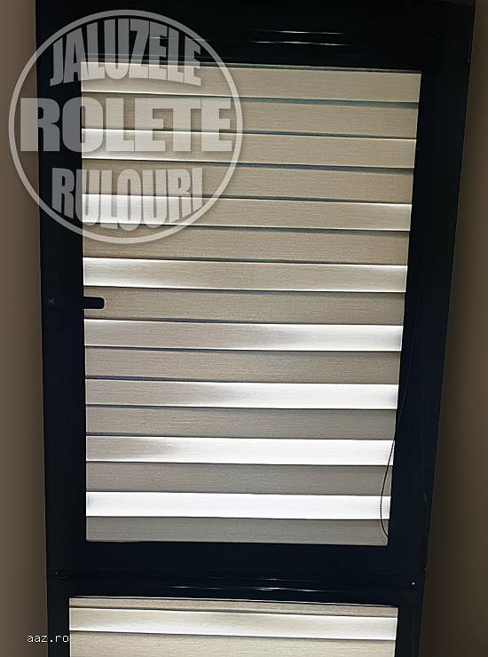Rolete de tip zebra cu caseta si ghidaj din aluminiu.