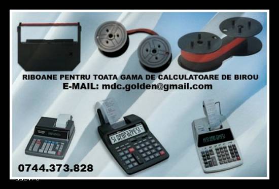 Benzi tusate si role hartie calculatoare de birou si masini de calcul.
