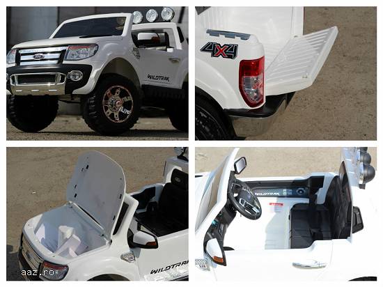 Masinuta electrica pentru 2 copii Ford Ranger F150,    2x 35W 12V #ALB