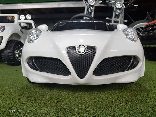Mașină electrică pentru copii Alfa Romeo 4C Alb Nou