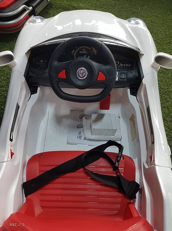 Mașină electrică pentru copii Alfa Romeo 4C Alb Nou