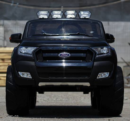 Masinuta electrica Ford Ranger 4x4 cu Bluetooth,    scaun tapitat,    pentru 2 copii
