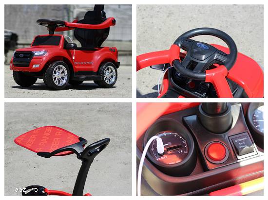 Carucior electric pentru copii 3 in 1 Ford Ranger 1x 25W 6V NOU #Red