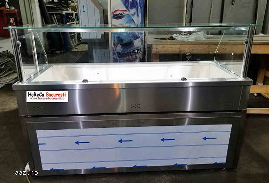 Vitrina calda  inox 5 GN1/1 pe suport autoservire