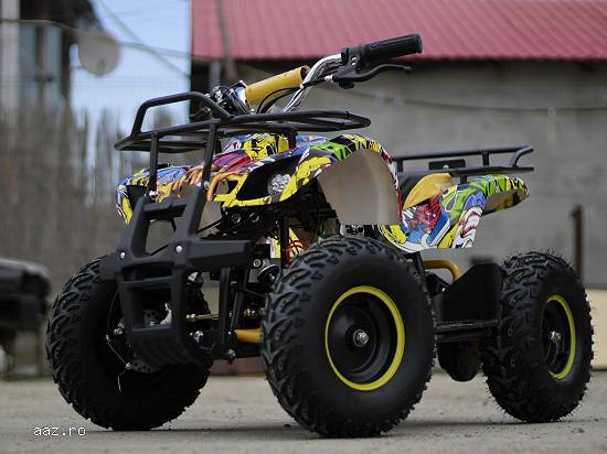 Mini ATV electric pentru copii NITRO Torino 1000W 48V GRAFITI #Yellow