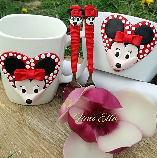 Căni ( seturi ,    tacâmuri ) și accesorii din fimo