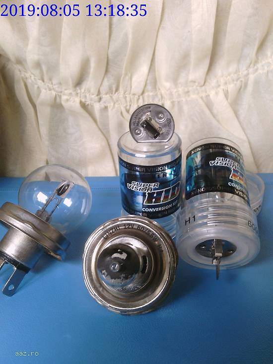 Becuri auto Xenon si Halogen soclu metalic H1 si H4