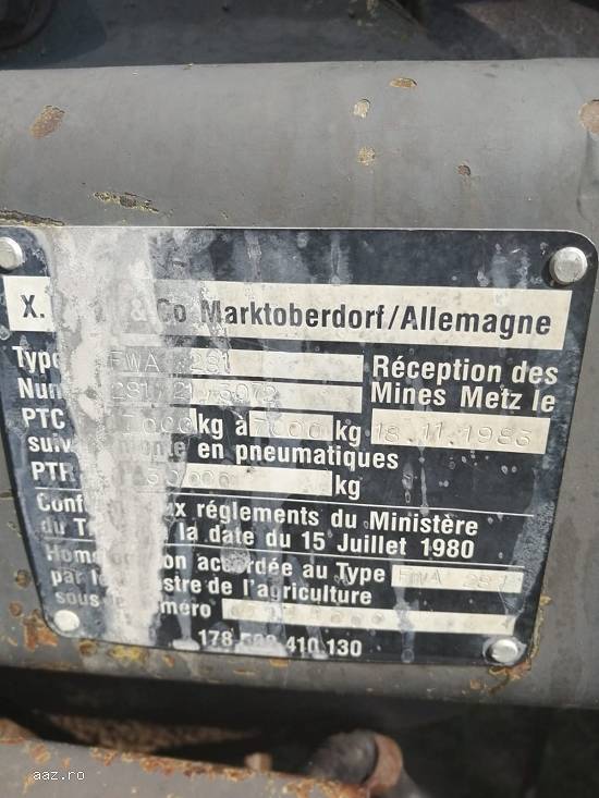 Vand tractor Fendt 611 turbomatic .