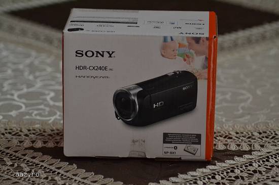 Camera video/foto Full Hd Sony HDR-CX240e,   Negru