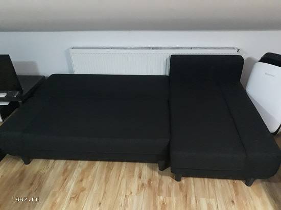 Coltar stofa neagra,   3 perne incluse,   URGENT