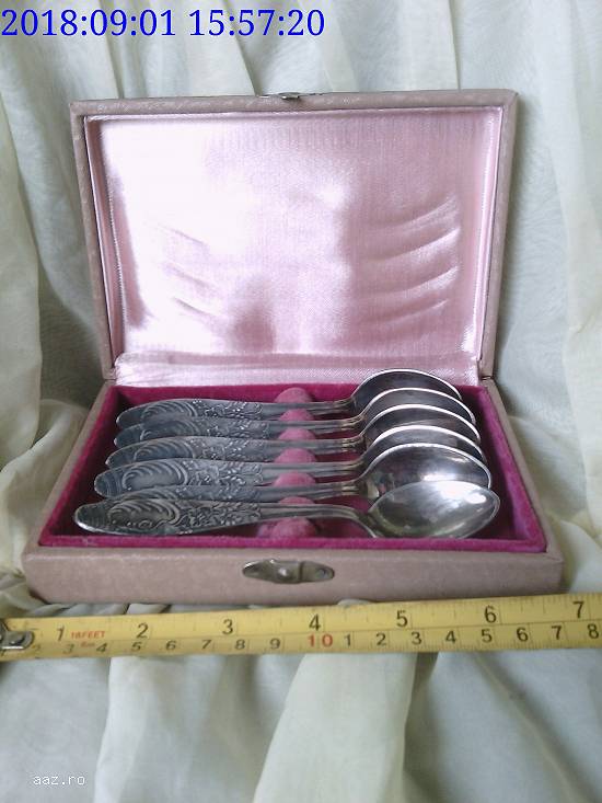 Lingurite vechi rare set 6 buc si Caseta originala