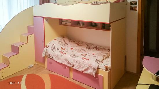 Set mobila dormitor cu 2 paturi supraetajate