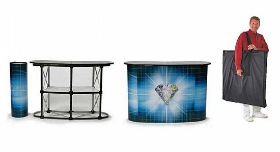 Pop-up Desk curb 2X1 + Personalizare cu Print Laminat