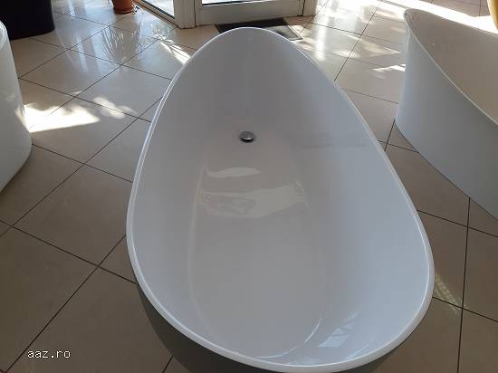 cada baie ovala compozit freestanding exterior color silver