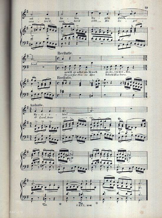 Partituri Joh. Seb. Bach`s Weihnamts - Oratorium