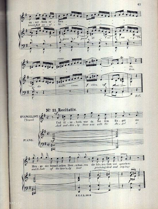 Partituri Joh. Seb. Bach`s Weihnamts - Oratorium
