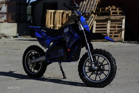 Mini motocicleta electric pentru copii nitro eco serval 500w 10/10 #albastru