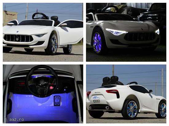 Kinderauto Maserati Alfieri CU ROTI MOI 12V 2x35W #Alb