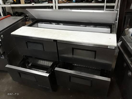 Banc inox frigorific pizza cu sertare second