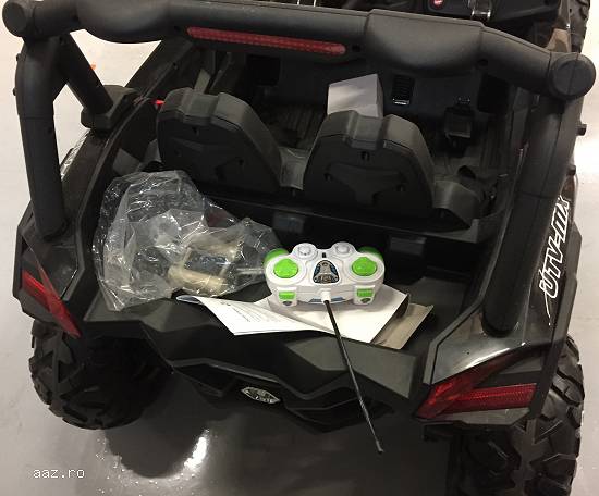 UTV Electric pentru 2 copii Rocker 4x4 24V echipata PREMIUM #Negru