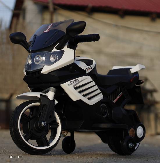 Motocicleta electrice pentru copii LQ158 20W STANDARD #Alb