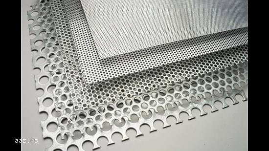 Tabla perforata otel 1x1000x2000mm R1.1T2  Rv 1.1-2 perforatie rotunda 1.1mm pas 2m foaie gaurita st