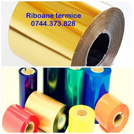 Riboane printare etichete-auriu,  argintiu,  rosu,  albastru,  alb,  negru