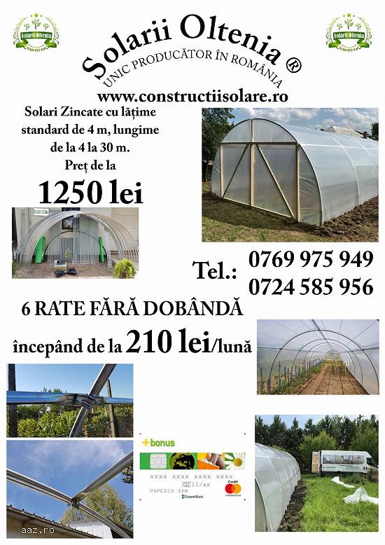 Kit Solar Profi-Otel Zincat KZ 20 ( 20 m lungime x 4 m latime x 2.6 m inaltime )