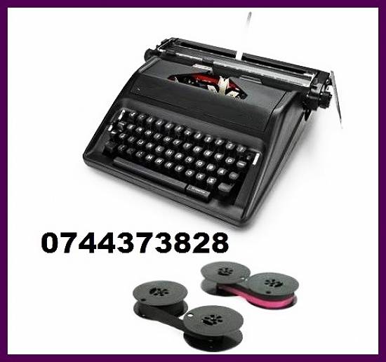 Role cu banda tusata pentru maşini de scris 0744373828,   bicolore si monocrome.
