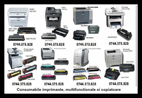 Consumabile imprimante 0744373828 si multifunctionale cu executie si livrare rapida.