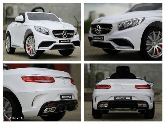 Kinderauto Mercedes S63 12V PREMIUM #Alb