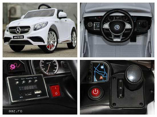Kinderauto Mercedes S63 12V PREMIUM #Alb