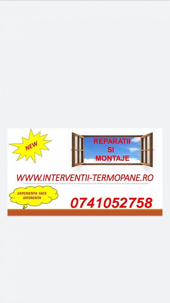 Montam si reparam termopane Bucuresti si Ilfov