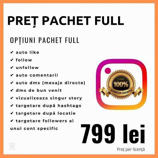 Vand Bot Instagram Auto-Like,     Auto-follow,     unfollow,     comment