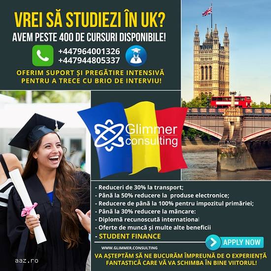 Acceseaza acum beneficiile oferite de Ministerul Invatamantantului din UK! Aplica acum!