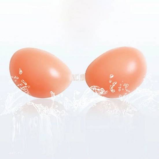 Sutien din silicon cu efect Push-Up fara bretele