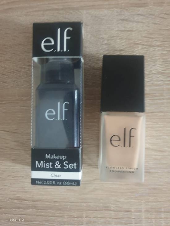Set Fond de ten + Spray fixare iluminator E.L.F.