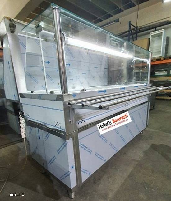 Vitrina rece inox pe suport pt autoservire