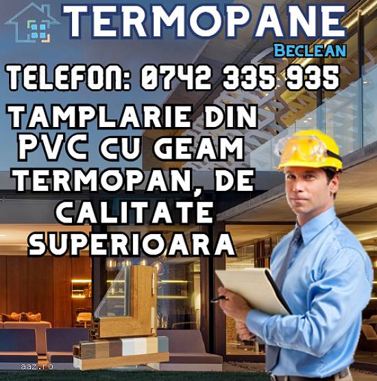 Tamplarie pvc cu geam termopan in beclean