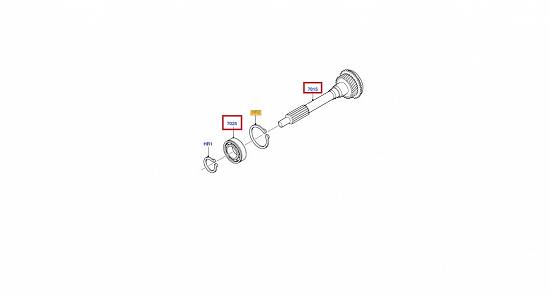 Arbore intrare,   bucsa pt cutie viteze  manuala MT75,   Ford Transit 2.4 2006-2014 5 trepte