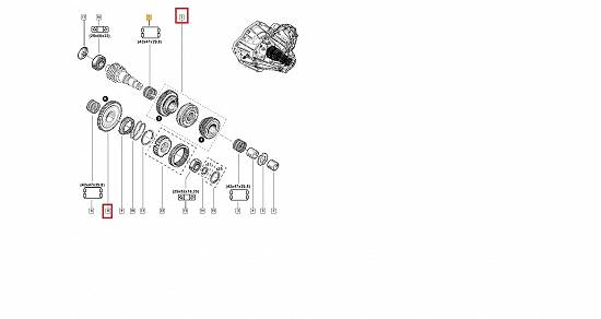 Pinion treapta 3,   4,   R - cutie de viteze manuala Renault Master 2.5 DCI PF6 6 trepte