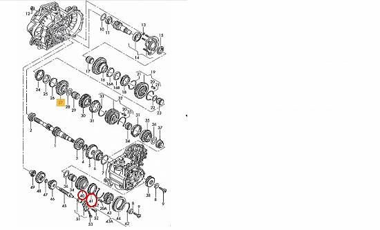 Pinion de cuplare viteza a5a inel sincron viteza a5a cutie de viteze manuala transporter t4 2003
