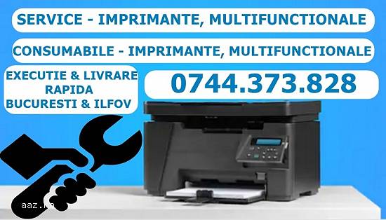 Cartuse si service imprimante,   si multifunctionale rapid in Bucuresti si Ilfov.