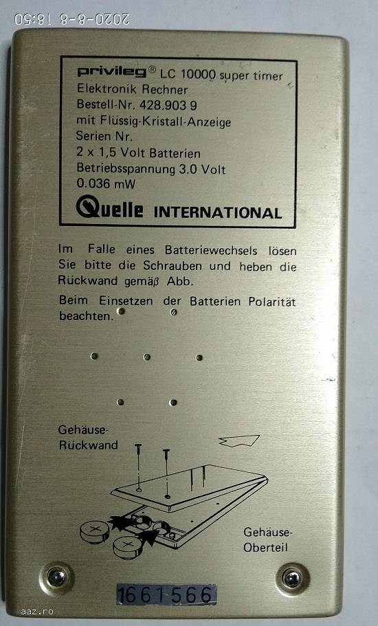 Calculator/Ceas Privileg LC 10000 Super Timer
