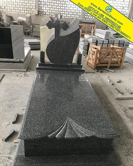 Blue Pearl Scale Granite monument