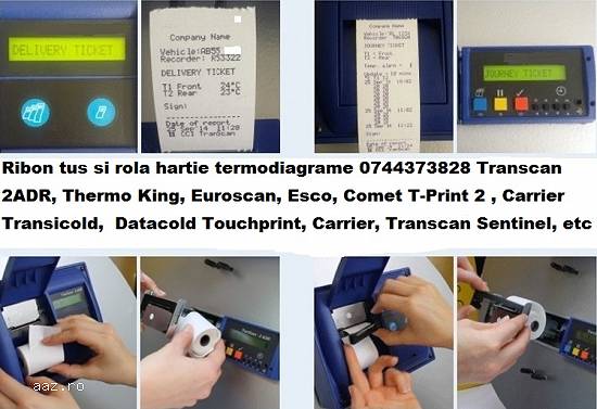 Role de hartie si ribon tus termodiagrama Transcan,   Thermoking,   Datacold Carrier,   Touchprint, 