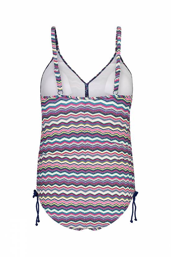Costum de baie intreg pentru gravide multicolor dungi