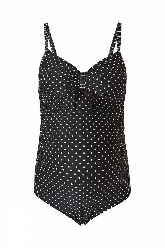 Costum de baie intreg cu buline pentru gravide