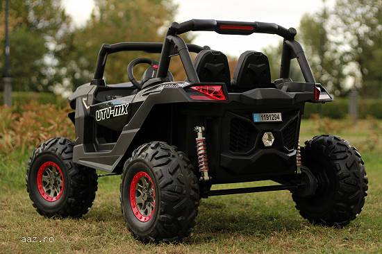 UTV Electric pentru 2 copii Rocker 240W 24V cu Scaun tapitat #Black