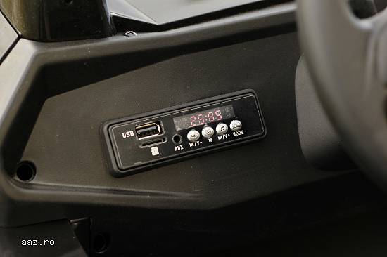 UTV Electric pentru 2 copii Rocker 240W 24V cu Scaun tapitat #Black
